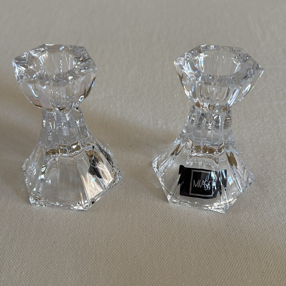 Mikasa linear 3.5” candlestick holders